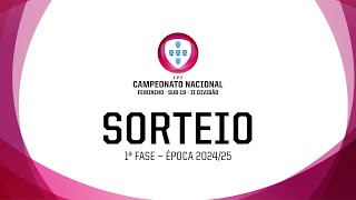 SORTEIO  CAMPEONATO NACIONAL FEMININO SUB19 II DIVISÃO [upl. by Lorac]