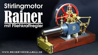 Stirlingmotor Rainer Materialbausatz von Bengs Modellbau  Lehmann Stirlingmotor Heißluftmotor [upl. by Aivilys]