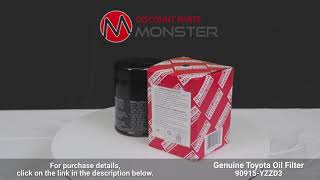 Oil Filter 90915YZZD3 Discount Parts Monster [upl. by Nnailuj]