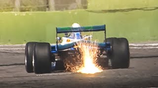 Benetton B197 F1 1997 w Judd 42litre V10 Engine in action at Monza amp Imola [upl. by Ressay]