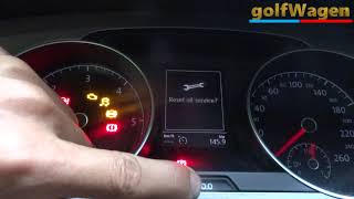 VW Golf 7 service reset [upl. by Borg740]