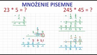 Jak mnożyć pisemnie liczby  przykłady zadań z matematyki  ForumWiedzy [upl. by Nahte]