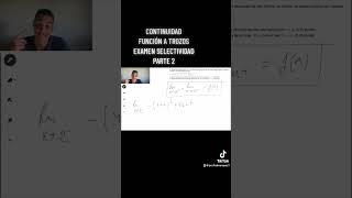 Continuidad Función a Trozos Examen Selectividad Parte 2  ProfeDMarquez [upl. by Dnomaj562]