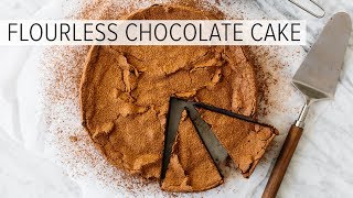 FLOURLESS CHOCOLATE CAKE  easy glutenfree paleo and keto friendly [upl. by Ethbin]