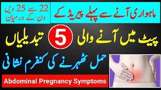 5 Early Pregnancy Symptoms in Abdomen Symptoms of Pregnancy Abdominal Pain in Pregnancy Pregnancy [upl. by Morganica]