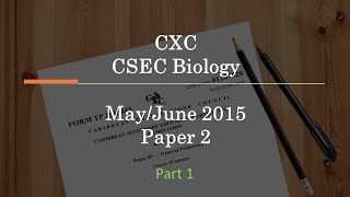 2015 Biology May June P2 Part 1 [upl. by Chace763]