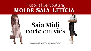 Tutorial Corte e Costura Saia Letícia [upl. by Yhtomiht]