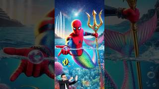 Flirting with the mermaid  Who is best Spiderman vs Captain America vs Venom shorts spiderman [upl. by Ebbarta]