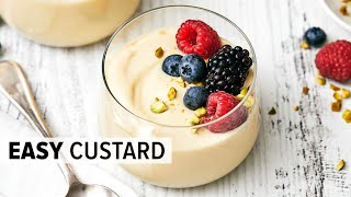 Homemade CUSTARD RECIPE  Super Easy To Make [upl. by Auqemahs484]