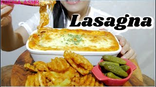 ASMR RECIPE 咀嚼音🧀Cheesy Lasagna ラザニア 義大利千層麵 라자냐 먹방 Lasagnes Bolognaise EATING SOUND [upl. by Eizzil]