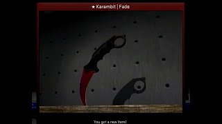 1 OF 1 Karambit Fade Factory NEW NO YELLOW  I Howered over FT weapon [upl. by Dhaf454]