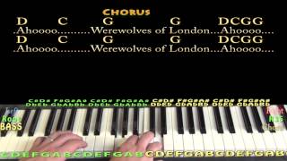 Werewolves of London  Piano Cover Lesson with LyricsChords [upl. by Althee426]