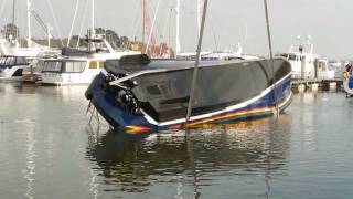 RNLI Shannon class lifeboat capsize test [upl. by Ikairik]