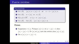 Propriété dArchimède et Partie entière [upl. by Koffler]