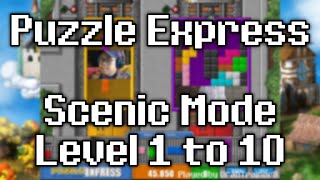 Puzzle Express HipSoft  Scenic Mode Level 1 to 10 Playthrough [upl. by Ojyllek960]