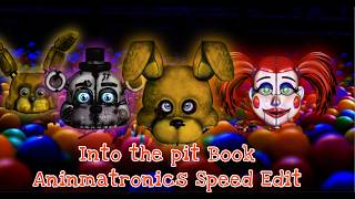 Fazbear Frights Into The Pit Book Animatronics Speed Edit [upl. by Nylirak278]