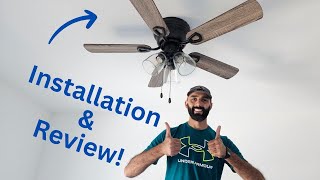 Portage Bay quotRentonquot 42 Inch Ceiling Fan Install And Review [upl. by Ehcrop]