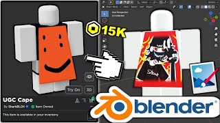 EASY How To Make A Roblox UGC Cape amp Earn Robux SIMPLE MESHTEXTURE GUIDE USING BLENDER [upl. by Phineas]