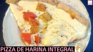 RECETA LA MAS RICA PIZZA CASERA CON HARINA INTEGRAL SALUDABLE PASO A PASO  comida saludable [upl. by Zeuqirdor]