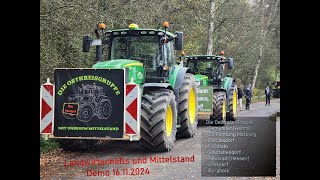 Protestfahrt der Landwirte  Mittelstand 16112024 MarburgBiedenkopf Ostkreis [upl. by Eveleen]