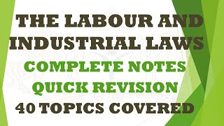 labor law lecture series ccsu llb PDF NOTES [upl. by Beret]