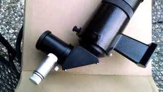 Orion 9x50 Illuminated RightAngle CI Finder Scope on a Celestron Telescope [upl. by Stratton]