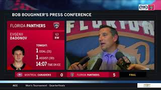 Bob Boughner  Florida Panthers vs Montreal Canadiens 03082018 [upl. by Lontson]