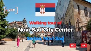 Serbia Novi Sad 🇷🇸  Walking tour of Novi Sad City Center  4k 60fps [upl. by Vilma983]