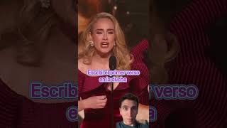 Badbunny descubre indirecta de Adele 😰 adele badbunny grammys reaccion acapella [upl. by Aivizt]