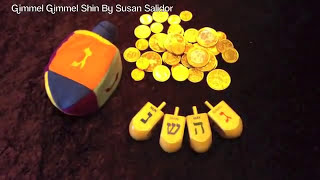 The Hanukkah Dreidel Game A Fun Song for Kids quot Gimmel Gimmel Shinquot by Susan Salidor [upl. by Nairim]