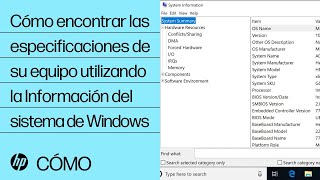 Cómo encontrar las especificaciones de su equipo utilizando la Información del sistema de Windows [upl. by Maxima972]