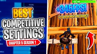 The BEST Competitive Settings in Fortnite CHAPTER 5 🔧 MAX FPS Boost  0 Input Delay [upl. by Atteniuq]