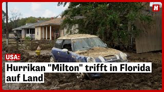 USA Hurrikan quotMiltonquot trifft in Florida auf Land [upl. by Karil954]