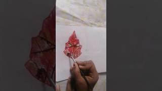 DIY Leafart Tranding  Watercolour Painting Ideas viral diy viralcreativity tranding [upl. by Ennovad]