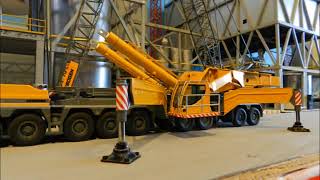 Liebherr LTM 11200 with full luffing jib assembly [upl. by Woodley271]