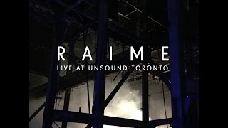 Raime  Coax live at Unsound Toronto [upl. by Douty]