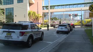 Pedestrian struck by Brightline train across from Palm Beach County Courthouse [upl. by Atirres287]