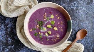 Ube Soup Cooked Vegan [upl. by Ecyla]