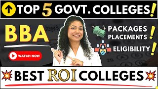 💥BBA Top 5 Government Colleges Top Placements Best ROI BBA 2024 bba BBA2024 viral [upl. by Adieno43]