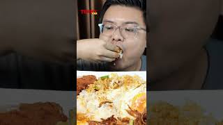 Mukbang Nasi Lemak with Chicken Curry amp Fried Chicken [upl. by Nadeen979]