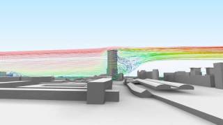 OpenFoam Paraview en Blender animatie Actiflow windhinder Den Haag [upl. by Azilef]