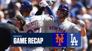 Mets CAPITALIZE on early lead defeat Dodgers in Game 2 to even series  Game Recap [upl. by Eirehc]