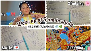 5 am morning study routine 💌🖇️🌼  CBSE 10th grader 📝  ft Shopping  Homework etc [upl. by Etnovert]