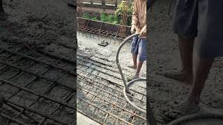 Properly vibrating slab castingconstruction site [upl. by Jaworski]