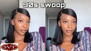 90s SWOOP BOB WIG TUTORIAL  Ft Svt hair mall  South African YouTuber [upl. by Annek]