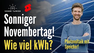 Wie viel erzeugt meine Photovoltaik Anlage mit 875 kWp an sonnigem Tag im November [upl. by Nette627]