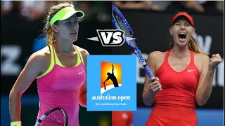 Sharapova vs Bouchard ● 2015 AO QF Highlights [upl. by Ardet]