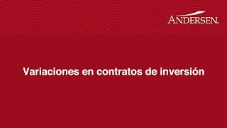 Variación en compromisos de los contratos de inversión [upl. by Dorita170]