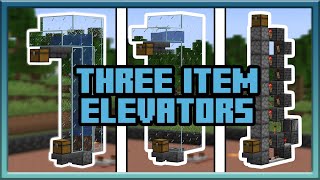 Super Simple 3 Different Item Elevators For Minecraft 119 [upl. by Pressey]