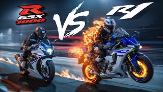 Yamaha R1 2016 VS Suzuki GSXR 1000 L7 [upl. by Eaj]